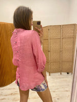 Load image into Gallery viewer, INDYA LINEN SHIRT BABY PINK
