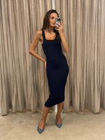 Load image into Gallery viewer, MAYFAIR MIDI DRESS NAVY
