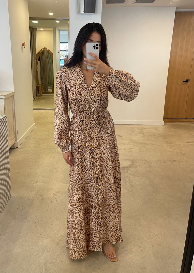 SABOR BUTTON UP MAXI DRESS