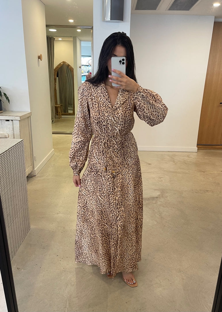 SABOR BUTTON UP MAXI DRESS