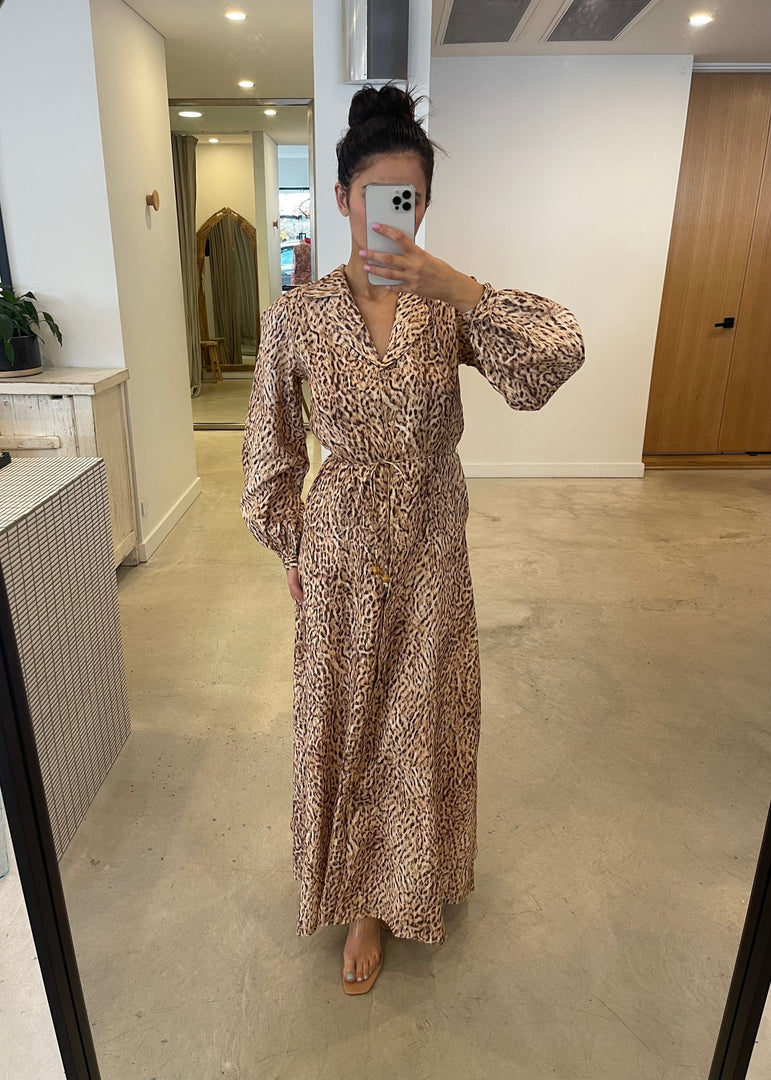 SABOR BUTTON UP MAXI DRESS