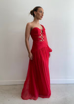 Load image into Gallery viewer, MARGOT LS LACE UP MAXI DRESS
