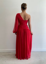 Load image into Gallery viewer, MARGOT LS LACE UP MAXI DRESS
