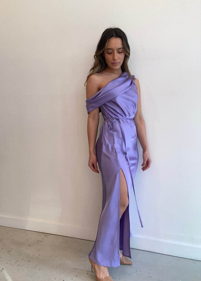 SPLIT DECISION MAXI DRESS - LAVENDER