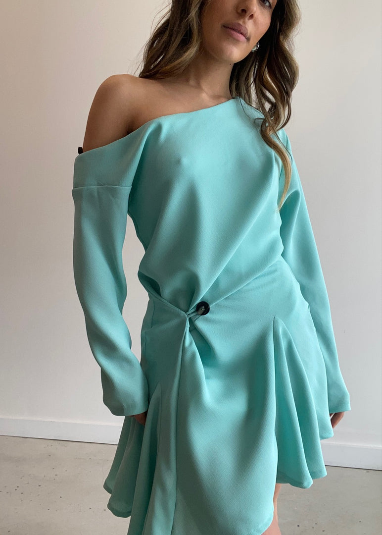 LUCIA MINI DRESS SEAFOAM