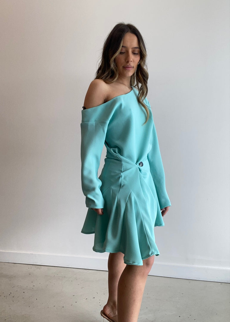 LUCIA MINI DRESS SEAFOAM