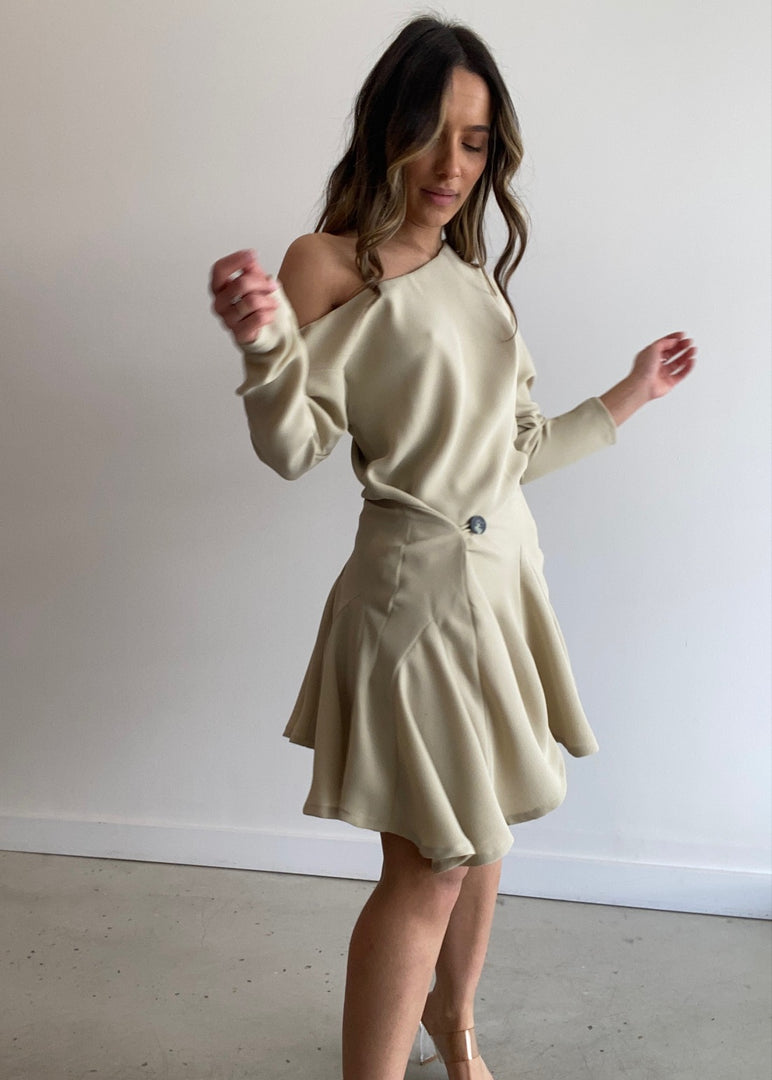 LUCIA MINI DRESS OATMEAL