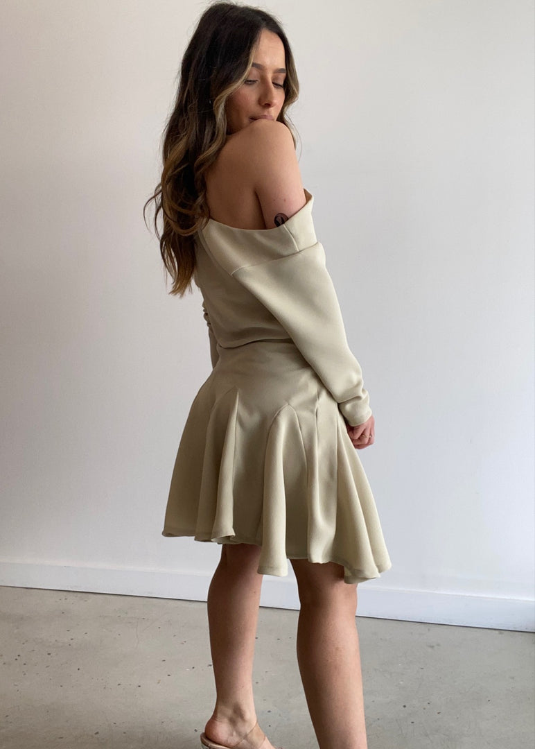 LUCIA MINI DRESS OATMEAL