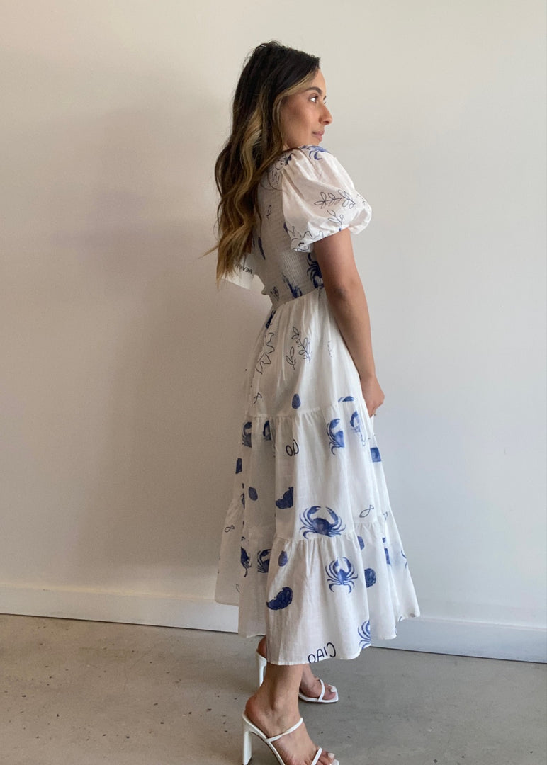 SALERNO OS MIDI DRESS SEASIDE