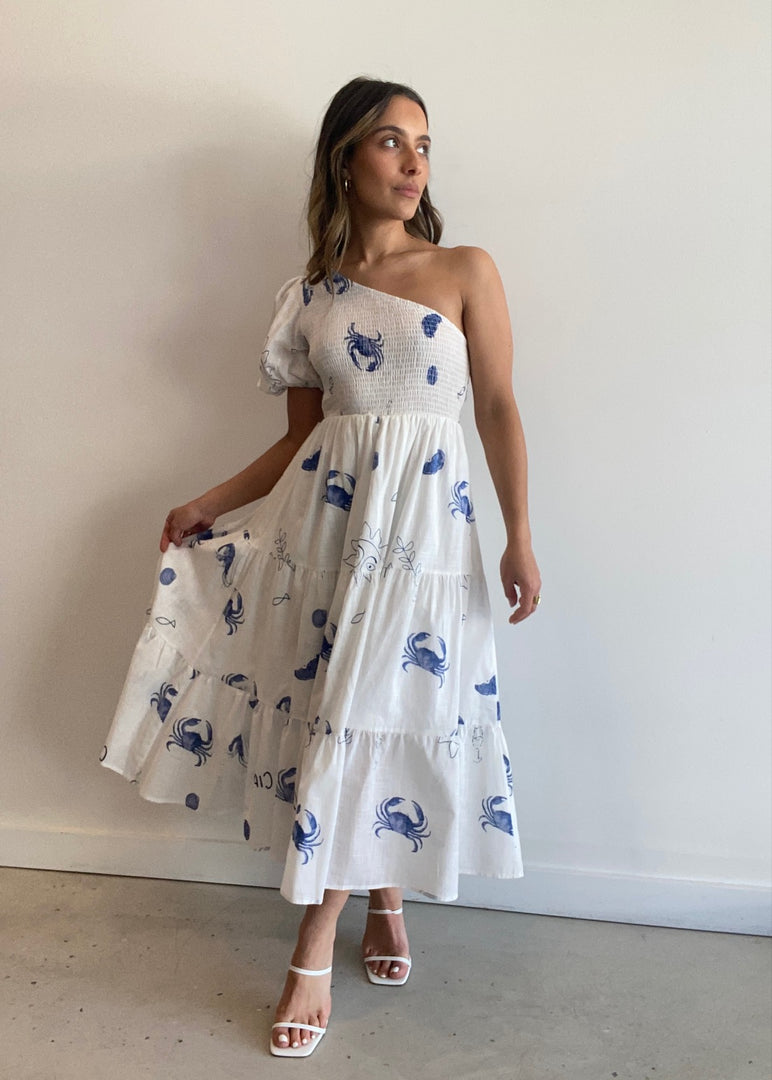 SALERNO OS MIDI DRESS SEASIDE