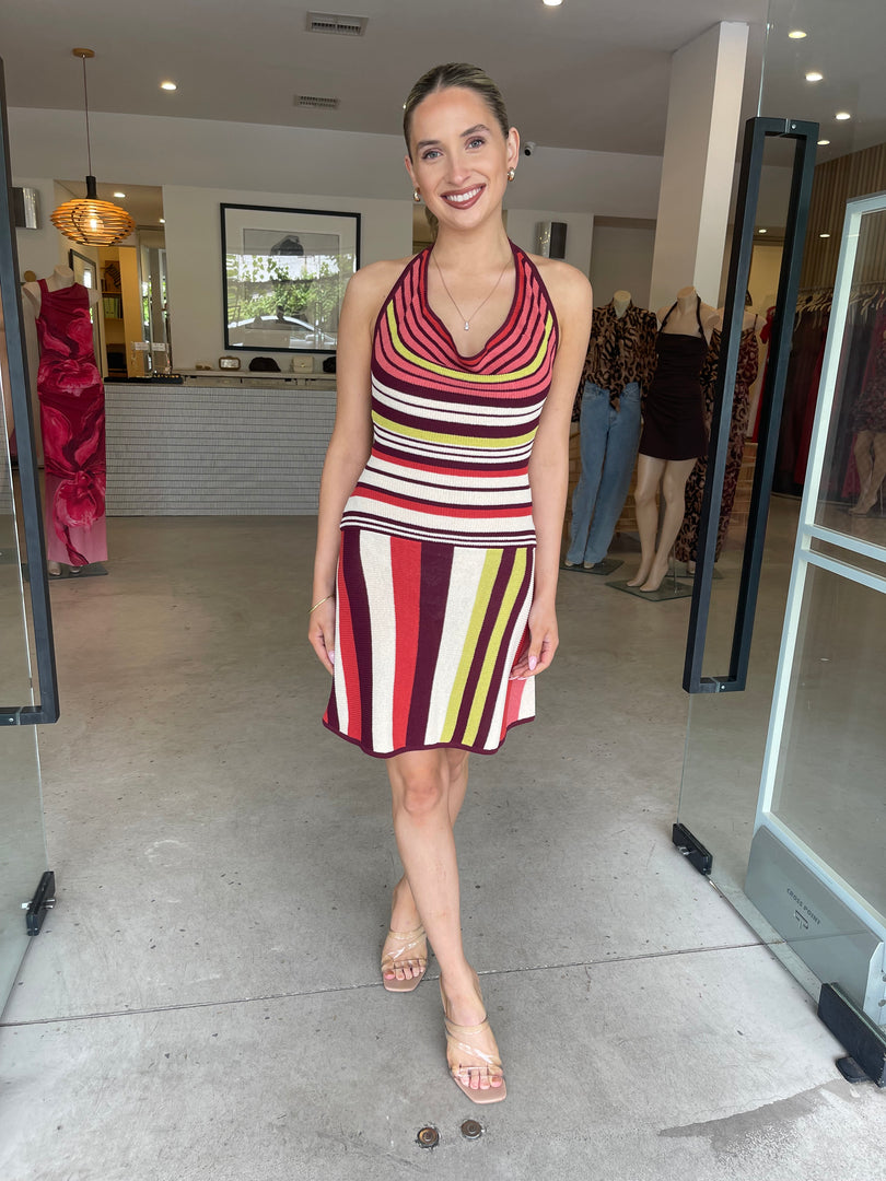 PANDORA KNIT DRESS STRIPE XS