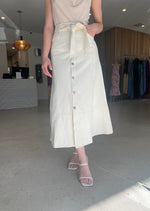 Load image into Gallery viewer, LUCIA DENIM SKIRT IVORY

