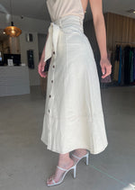 Load image into Gallery viewer, LUCIA DENIM SKIRT IVORY
