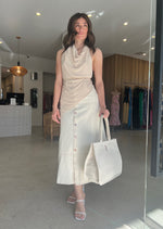Load image into Gallery viewer, LUCIA DENIM SKIRT IVORY
