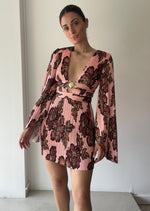 Load image into Gallery viewer, ELLA MINI DRESS ROSE WALLPAPER
