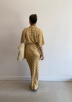 Load image into Gallery viewer, LUMEN SKIRT GOLD CHECK
