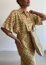 Load image into Gallery viewer, LUMEN SKIRT GOLD CHECK
