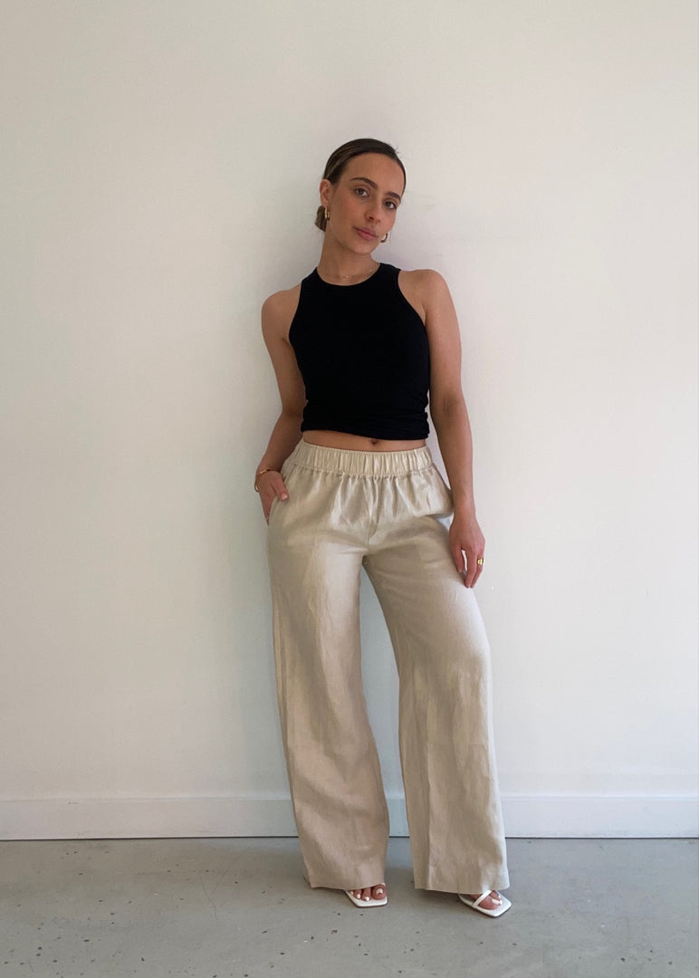 VACAY LINEN PANT NATURAL