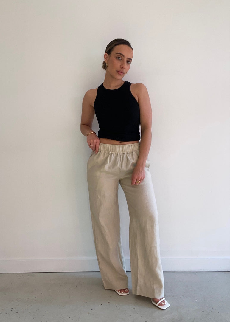VACAY LINEN PANT NATURAL