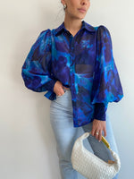 Load image into Gallery viewer, CALISTA BLOUSE - BLUE
