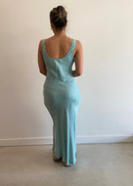Load image into Gallery viewer, STAS CUPRO SLIP DRESS AQUA
