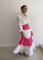 Load image into Gallery viewer, PIER SKIRT HOT - PINK/WHITE
