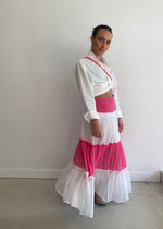 Load image into Gallery viewer, PIER SKIRT HOT - PINK/WHITE
