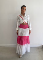 Load image into Gallery viewer, PIER SKIRT HOT - PINK/WHITE

