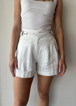 Load image into Gallery viewer, EUGENE LINEN SHORT - WHITE
