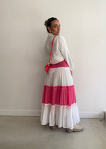 Load image into Gallery viewer, PIER SKIRT HOT - PINK/WHITE
