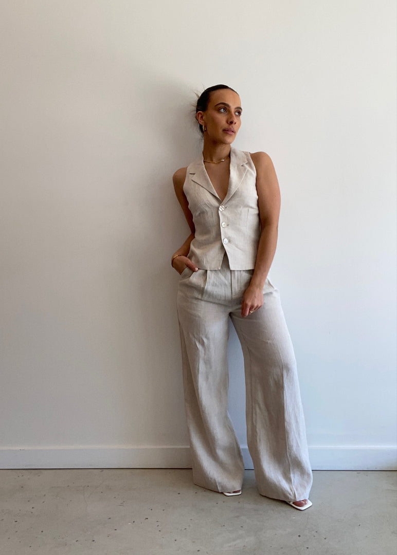 THILDA LINEN PANT NATURAL