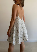 Load image into Gallery viewer, ITALO DRESS WHITE SILVER
