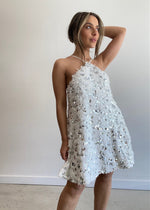 Load image into Gallery viewer, ITALO DRESS WHITE SILVER
