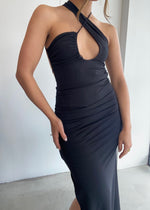 Load image into Gallery viewer, MONTANA CROSS OVER DRESS - BLACK
