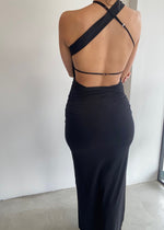 Load image into Gallery viewer, MONTANA CROSS OVER DRESS - BLACK
