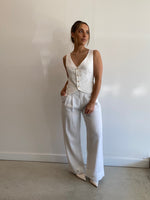 Load image into Gallery viewer, EUGENE LINEN PANT - WHITE
