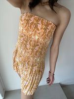 Load image into Gallery viewer, KIARA MINI DRESS - GOLD LOTUS
