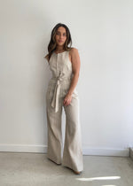 Load image into Gallery viewer, IMARI LINEN JUMPSUIT - NATURAL