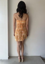 Load image into Gallery viewer, KIARA MINI DRESS - GOLD LOTUS
