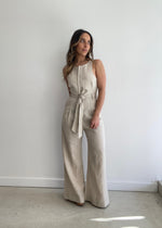 Load image into Gallery viewer, IMARI LINEN JUMPSUIT - NATURAL
