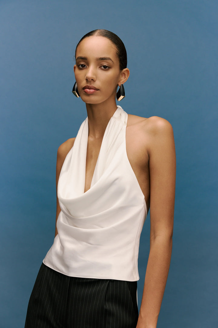 INDRA COWL TOP - IVORY