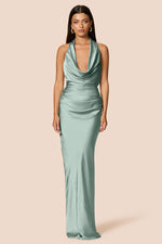 Load image into Gallery viewer, PENELOPE DRAPE GOWN - SAGE
