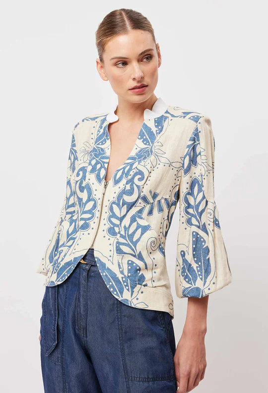 JOLIE LINEN BLEND JACKET DEL SOL