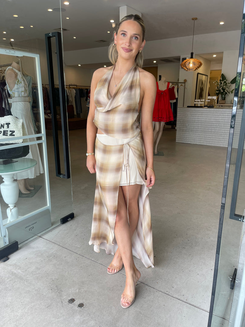 ELIANA HALTER TOP CHECK