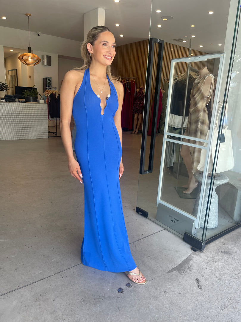 NILE KNIT DRESS AZUL