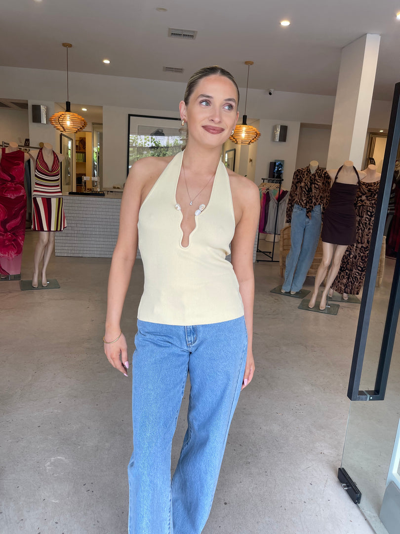 NILE KNIT TOP BUTTER
