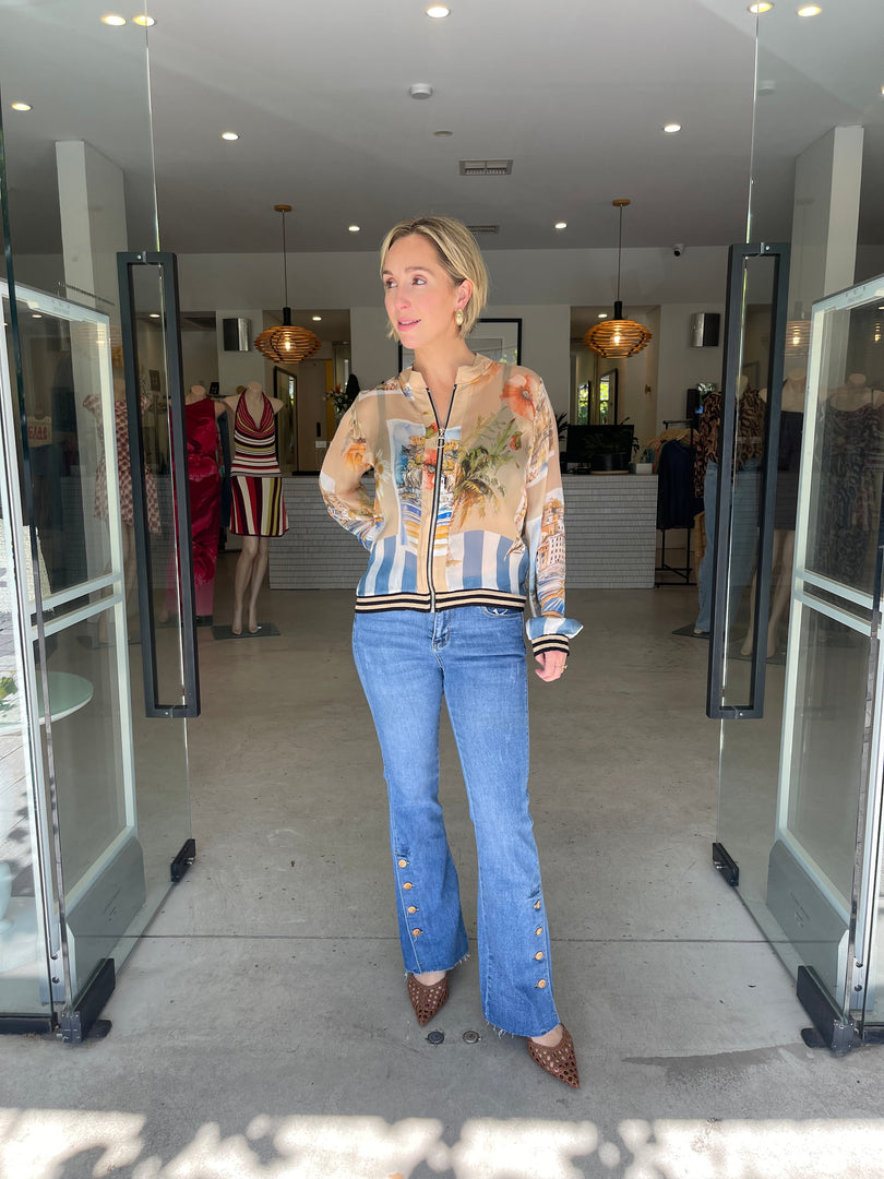 DOLCI SILK BOMBER  BEIGE