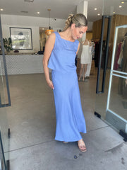 AZZURRA LINEN BIAS MAXI SKIRT