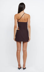 Load image into Gallery viewer, JADE ASYM MINI DRESS - PLUM
