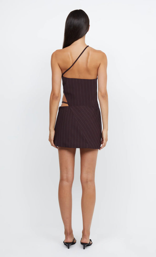 JADE ASYM MINI DRESS - PLUM